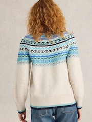 White Stuff Natural Frosted Fairisle Pattern Jumper - Image 2 of 6