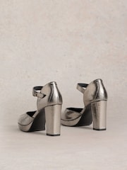 White Stuff Metallic Priscilla Platform Shoes - Image 3 of 4