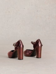 White Stuff Purple Priscilla Velvet Platform Shoes - Image 3 of 4