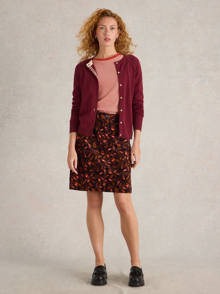 White Stuff Purple Melody Organic Cord Skirt - Image 1 of 6