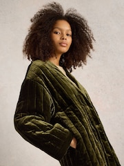 White Stuff Green Opal Velvet Kimono Jacket - Image 4 of 6