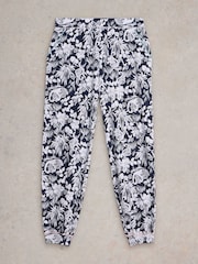 White Stuff Blue Freya Jersey Pyjama Joggers - Image 5 of 6
