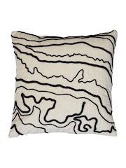 Light & Living Brown Castro Braided Cushion - Image 1 of 4