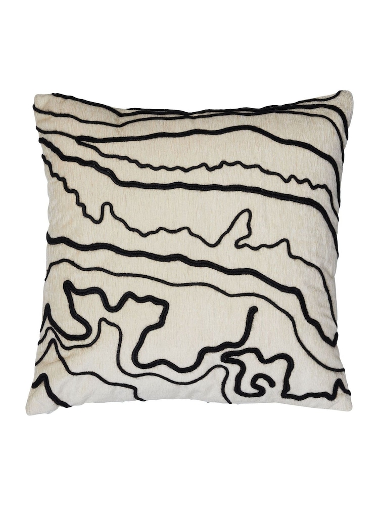 Light & Living Brown Castro Braided Cushion - Image 1 of 4