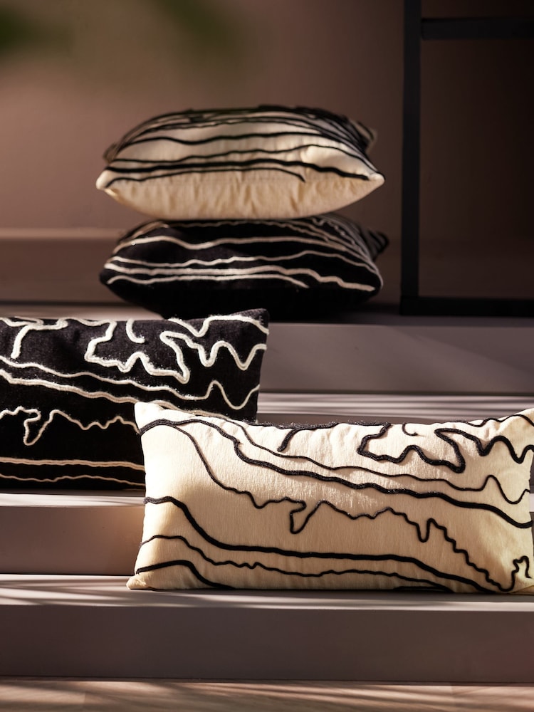 Light & Living Brown Castro Braided Cushion - Image 2 of 4