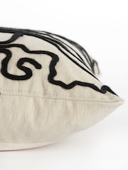Light & Living Brown Castro Braided Cushion - Image 3 of 4
