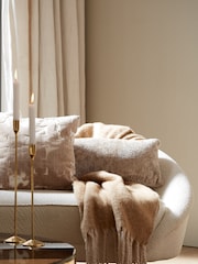 Light & Living Brown Huslia Textured Abstract Cushion - Image 1 of 4
