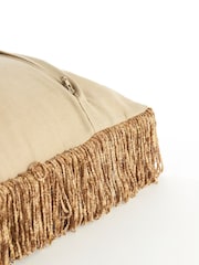Light & Living Brown 100% Cotton Luani Fringed Cushion - Image 2 of 5