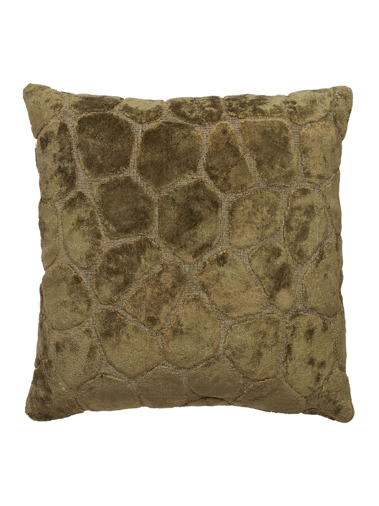 Light & Living Green Zirafi Textured Cushion - Image 1 of 4 Light & Living Green Zirafi Textured Cushion - Image 1 of 4