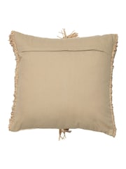Light & Living White 100% Cotton Luani Fringed Cushion - Image 5 of 5