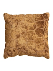 Light & Living Tan Brown Zirafi Textured Cushion - Image 1 of 3