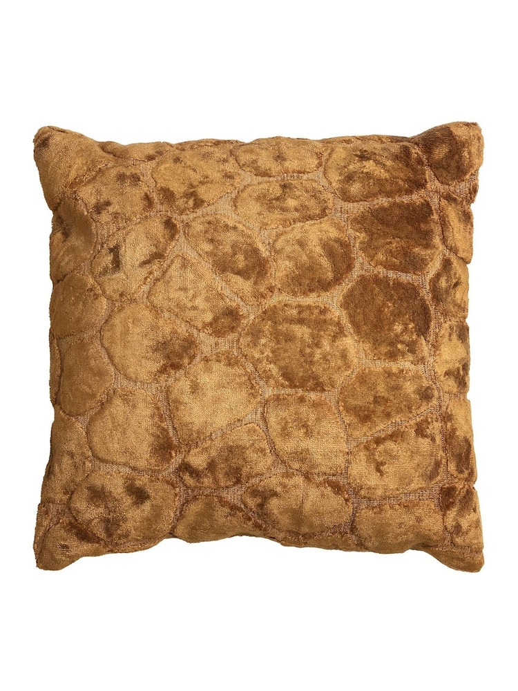 Light & Living Tan Brown Zirafi Textured Cushion - Image 1 of 3