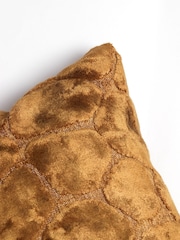 Light & Living Tan Brown Zirafi Textured Cushion - Image 2 of 3
