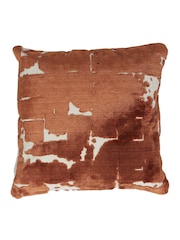 Light & Living Brown Huslia Textured Abstract Cushion - Image 1 of 4