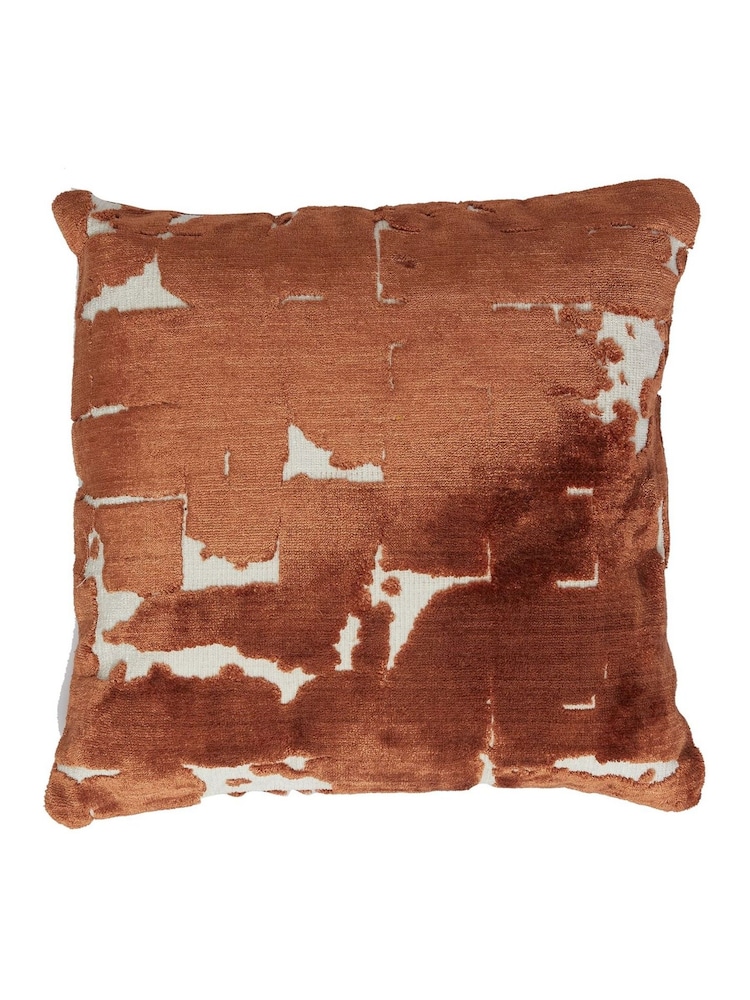 Light & Living Brown Huslia Textured Abstract Cushion - Image 1 of 4