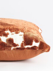 Light & Living Brown Huslia Textured Abstract Cushion - Image 2 of 4