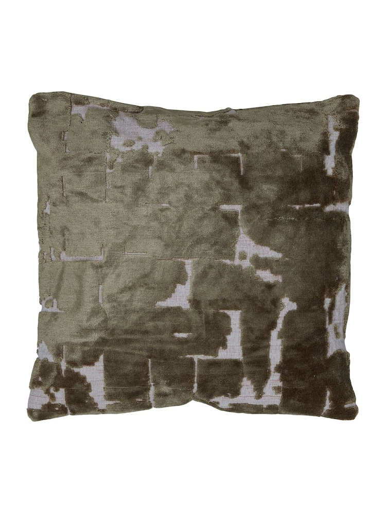 Light & Living Green Huslia Textured Abstract Cushion - Image 1 of 4
