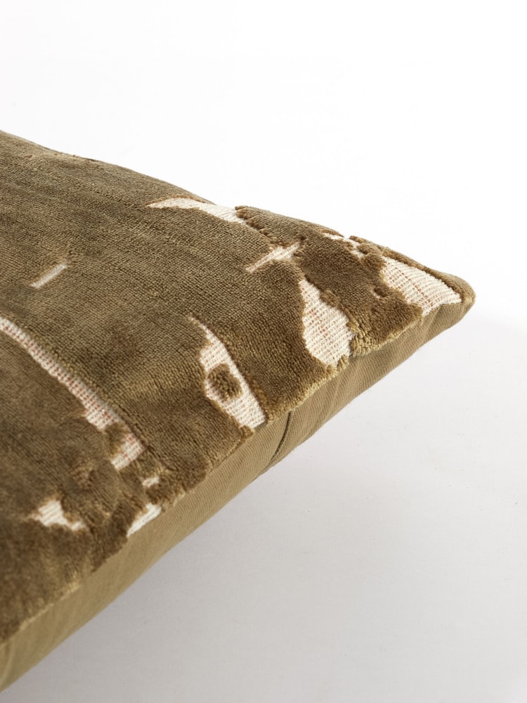 Light & Living Green Huslia Textured Abstract Cushion - Image 2 of 4