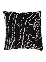 Light & Living Black Castro Braided Cushion - Image 1 of 4