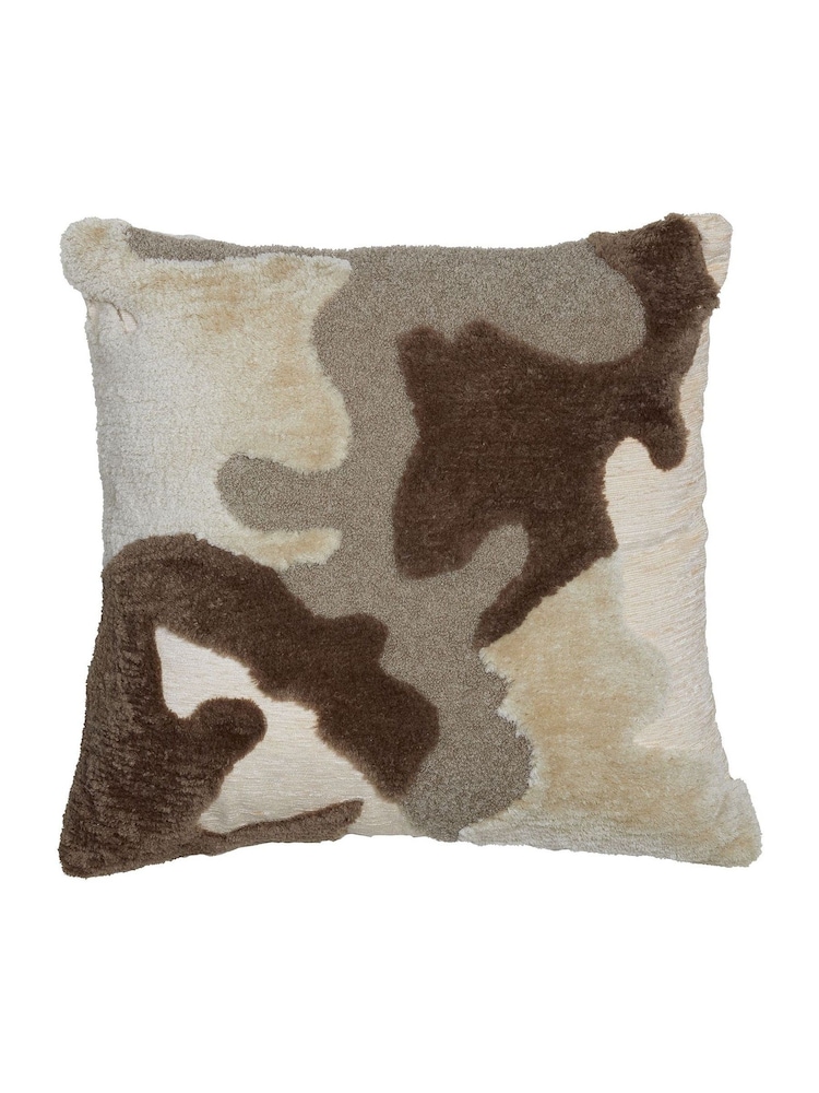 Light & Living Brown Cetuno Textured Abstract Cushion - Image 1 of 3