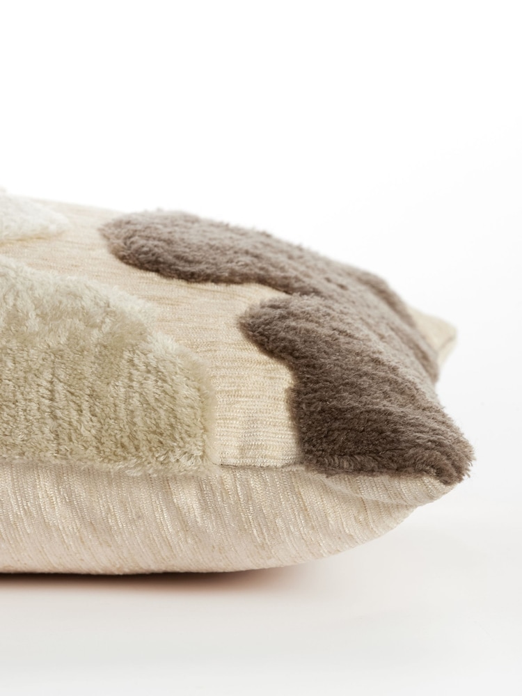 Light & Living Brown Cetuno Textured Abstract Cushion - Image 3 of 3