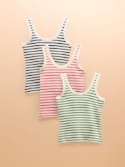 Joules Fairfield Multi Striped Vests 3 Pack - Image 1 of 19