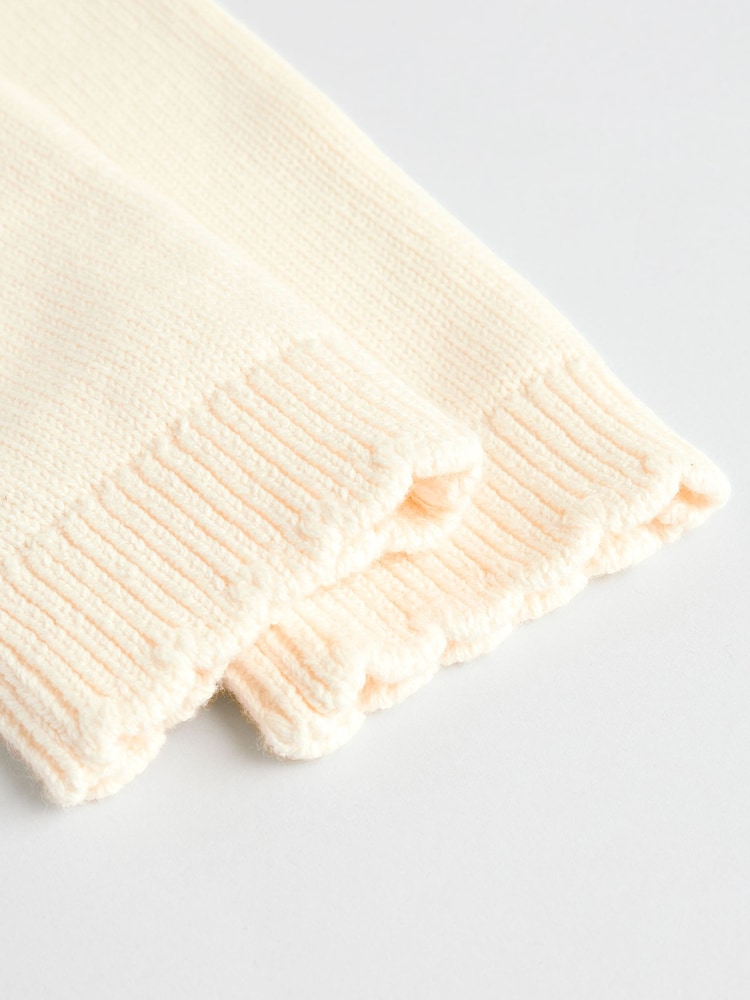 Weiß - Baby-Cardigan-Set mit Rüschen und gestrickter Schleife aus 100 % Baumwolle (0 M.–3 J.) - Bild 12 von 12 Weiß - Baby-Cardigan-Set mit Rüschen und gestrickter Schleife aus 100 % Baumwolle (0 M.–3 J.) - Bild 12 von 12