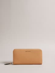 Ted Baker Nude Large Darciea Branded Webbing Zip Around Purse - Image 1 of 4