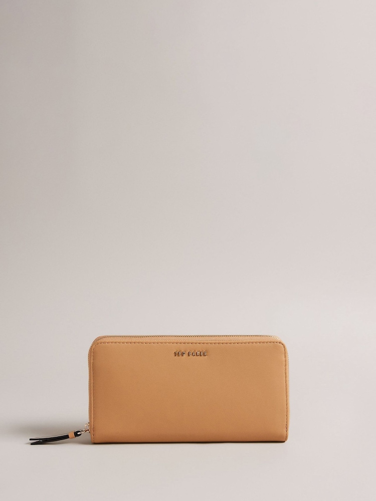 Ted Baker Nude Large Darciea Branded Webbing Zip Around Purse - Image 1 of 4