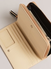 Ted Baker Nude Large Darciea Branded Webbing Zip Around Purse - Image 3 of 4