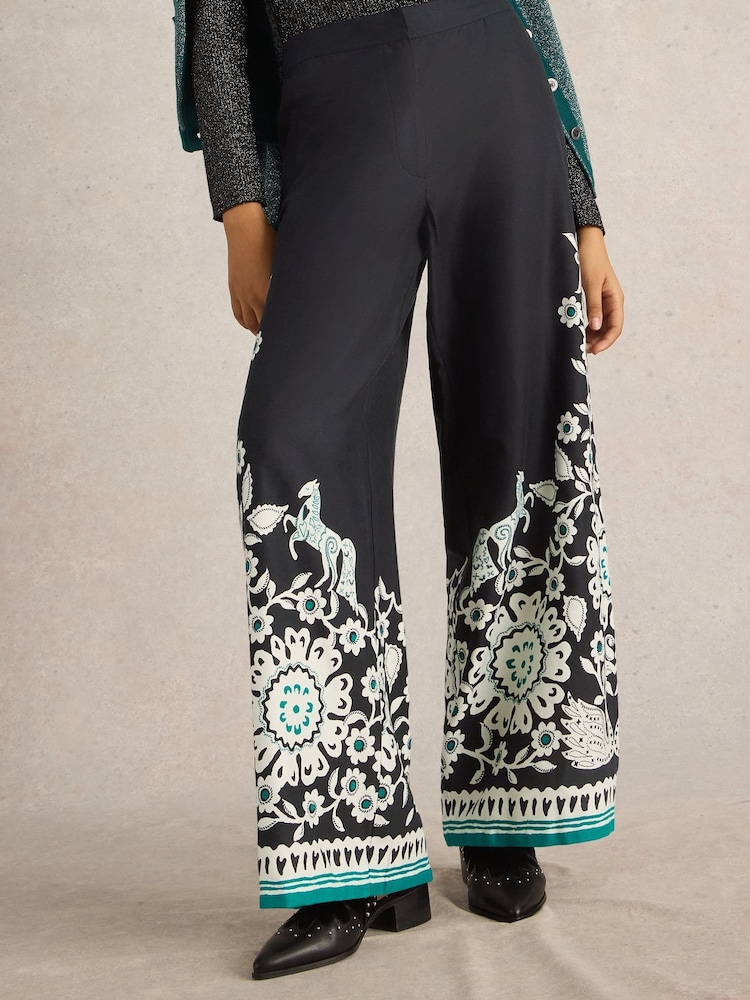 White Stuff Black Belle Wide Leg Trousers - Image 2 of 6 White Stuff Black Belle Wide Leg Trousers - Image 2 of 6