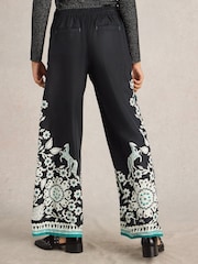White Stuff Black Belle Wide Leg Trousers - Image 3 of 6