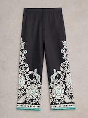 White Stuff Black Belle Wide Leg Trousers - Image 5 of 6