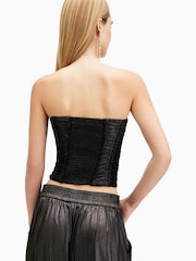 AllSaints Black Livvy Corset Dress - Image 5 of 6