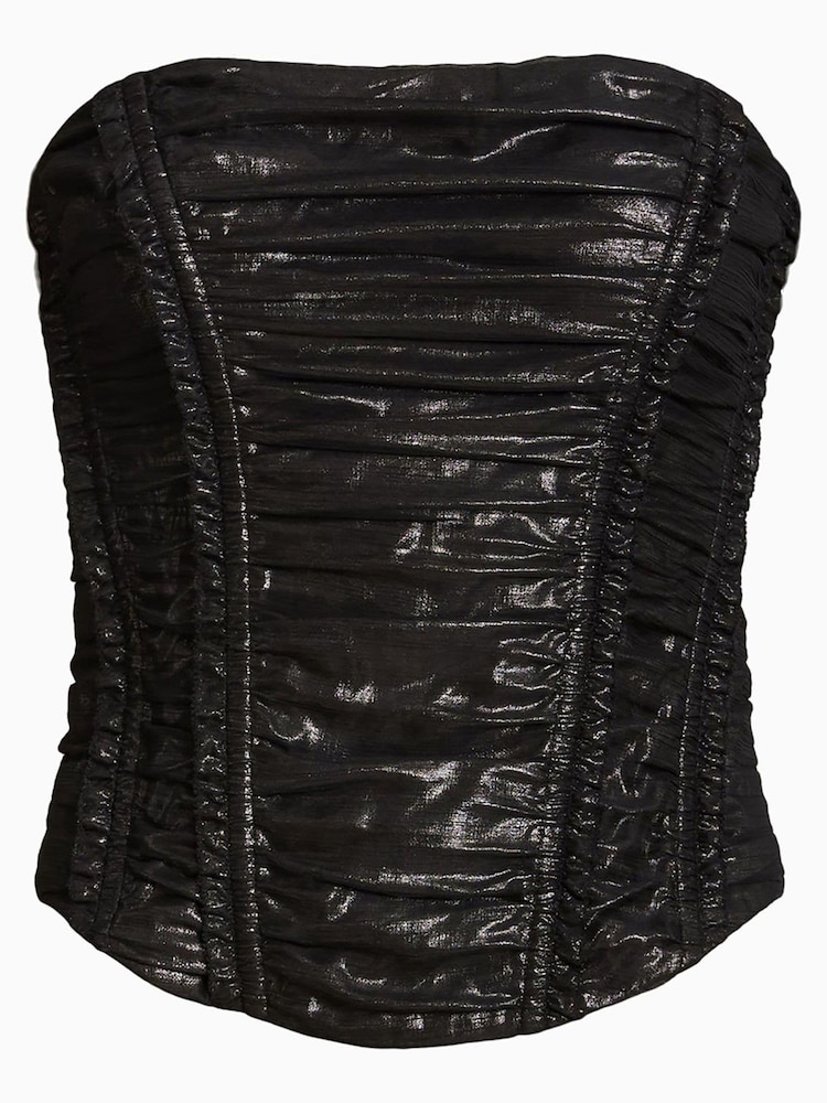 AllSaints Black Livvy Corset Dress - Image 6 of 6