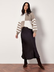 Apricot Cream Colourblock Waffle Knit Jumper - Image 2 of 4