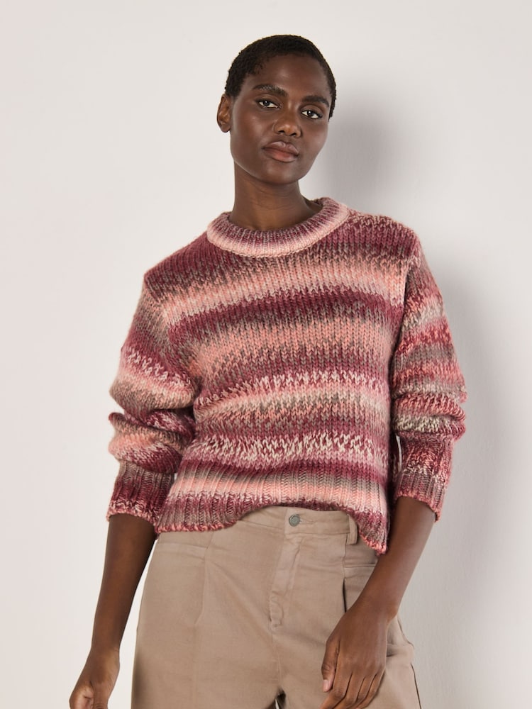 Apricot Red Chunky Knit Multicolour Jumper - Image 1 of 4 Apricot Red Chunky Knit Multicolour Jumper - Image 1 of 4