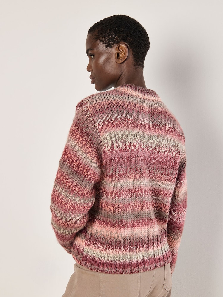 Apricot Red Chunky Knit Multicolour Jumper - Image 4 of 4 Apricot Red Chunky Knit Multicolour Jumper - Image 4 of 4