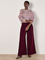 Apricot Pink Multicoloured Stripe Aran Jumper - Image 3 of 4