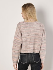 Apricot Red Space Dye Square Panel Boxy Jumper - Image 4 of 5