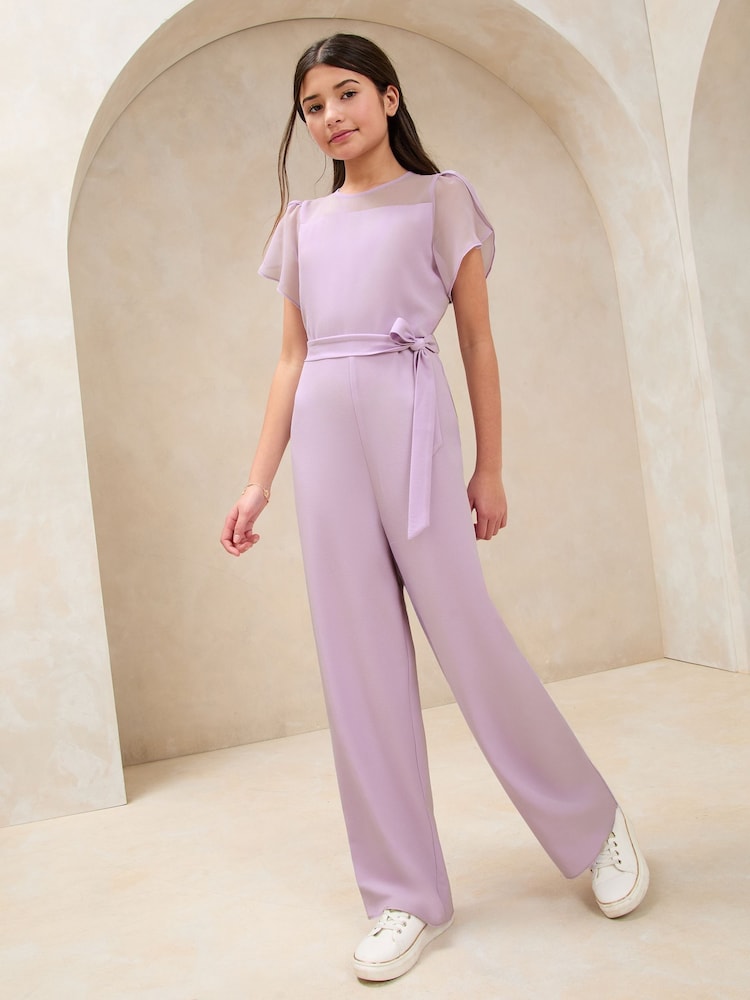Flieder-Violett - Lipsy – Jumpsuit mit Mesh-Einsatz (5–16 J.) - Bild 1 von 4 Flieder-Violett - Lipsy – Jumpsuit mit Mesh-Einsatz (5–16 J.) - Bild 1 von 4