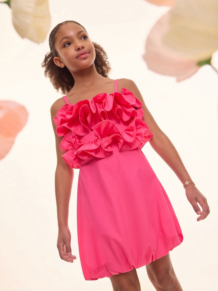 Lipsy 3D Ruffle Puffball Occasion Dress (7-16yrs) - صورة 1 من 4