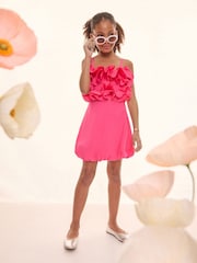 Lipsy 3D Ruffle Puffball Occasion Dress (7-16yrs) - صورة 3 من 4