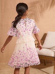 Love & Roses White Floral Animal Frill Dress (3-14yrs) - Image 4 of 4