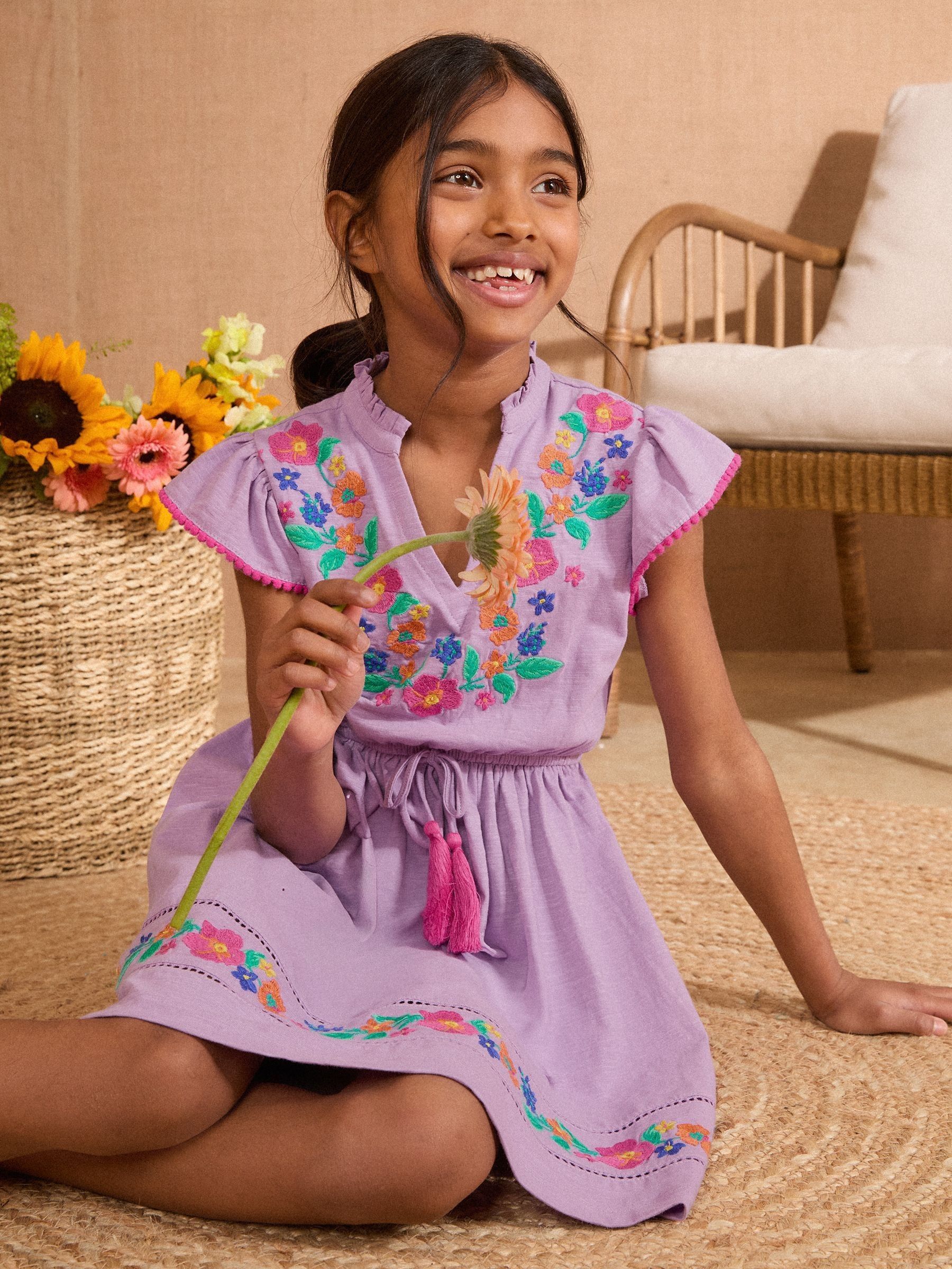 Next：日本 Love & Roses ジャージー コットン 100% 刺繍入り