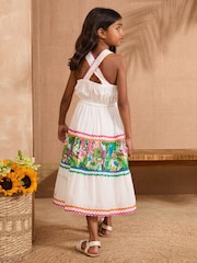 Love & Roses midi-jurk met tropische print (5-16jr) - Image 4 of 4