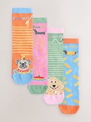 Pasta Dogs Slogan - Pack de 4 pares de calcetines tobilleros - Imagen 1 de 7