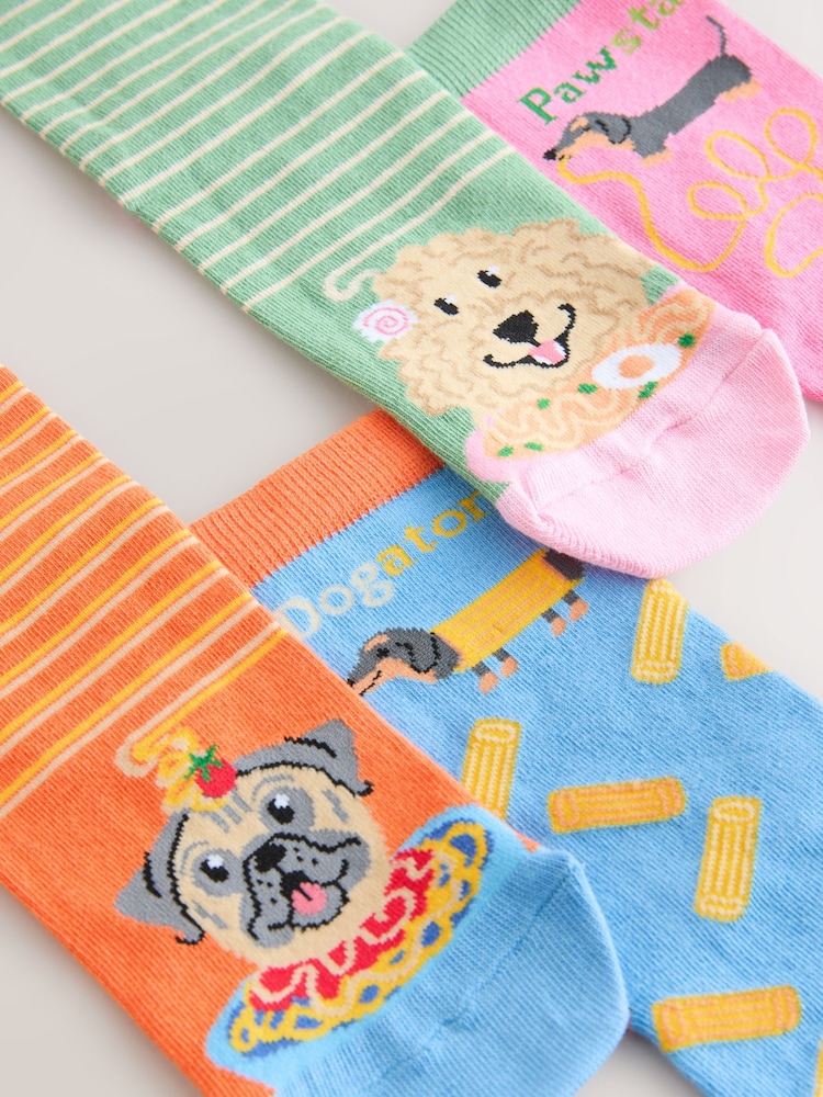Pasta Dogs Slogan - Pack de 4 pares de calcetines tobilleros - Imagen 7 de 7