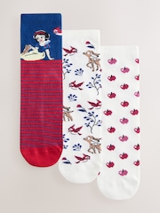 Snow White License Ankle Socks 3 Pack - Image 1 of 6