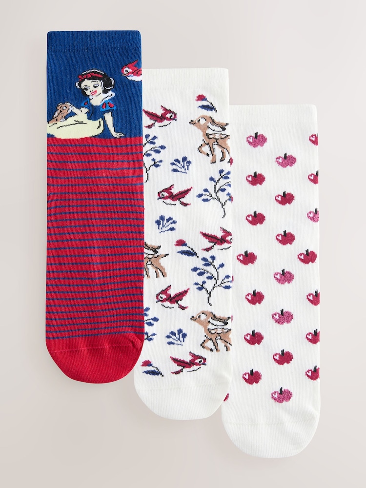 Snow White License Ankle Socks 3 Pack - Image 1 of 6